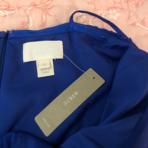 💙NWT💙 J Crew stunning cobalt blue cocktail or bridal or summer party dre… - Picture 8 of 14